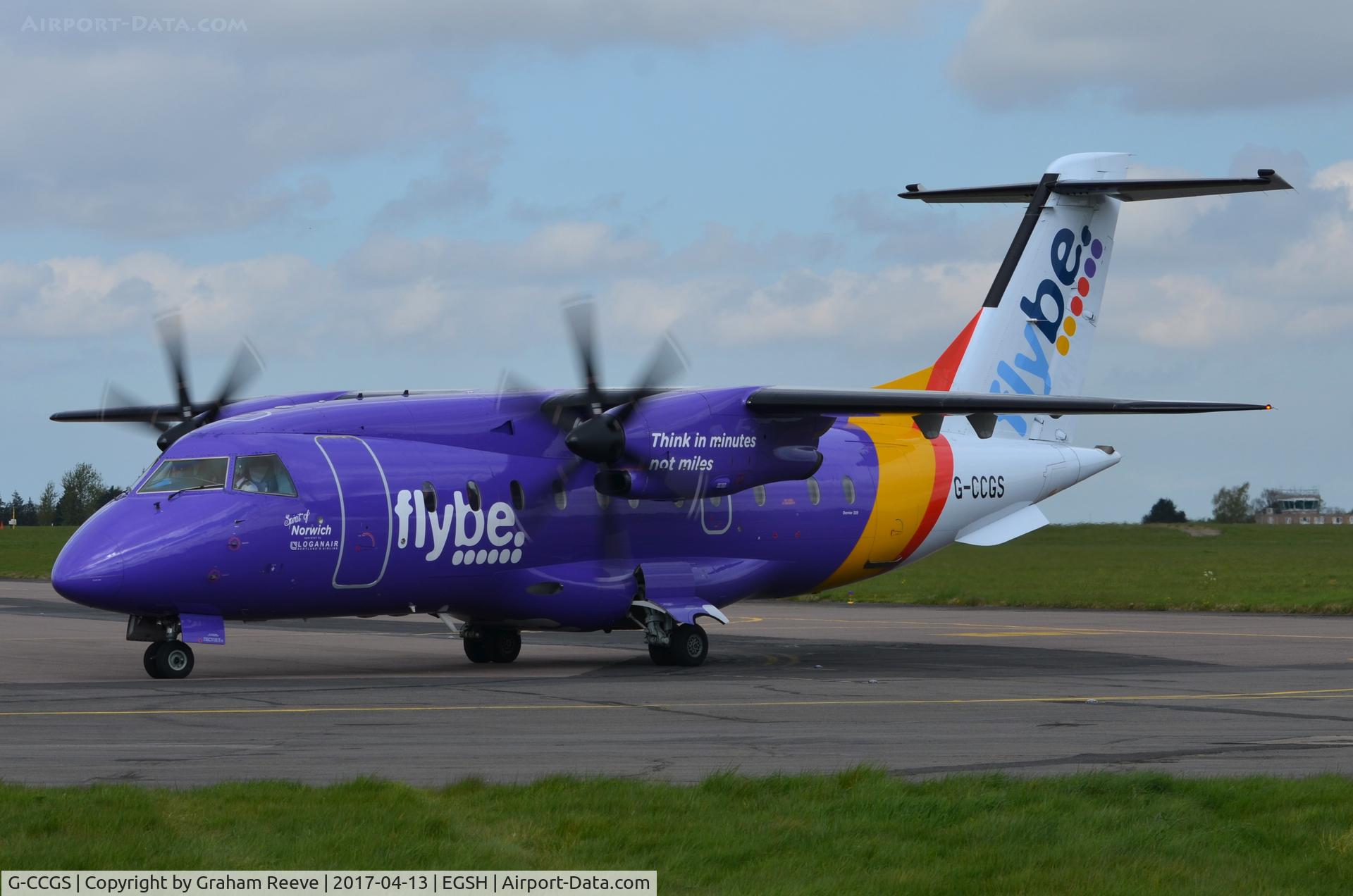 G-CCGS, 1998 Dornier 328-100 C/N 3101, Just landed at Norwich.
