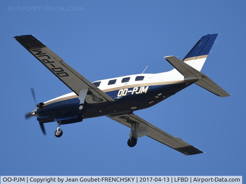 OO-PJM, Piper PA-46-350P Malibu Mirage C/N 4636210, landing runway 23 from Antwerp