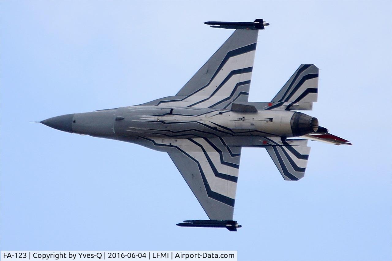 FA-123, SABCA F-16AM Fighting Falcon C/N 6H-123, Belgian Air Force SABCA F-16AM Fighting Falcon, On display, Istres-Le Tubé Air Base 125 (LFMI-QIE) open day 2016