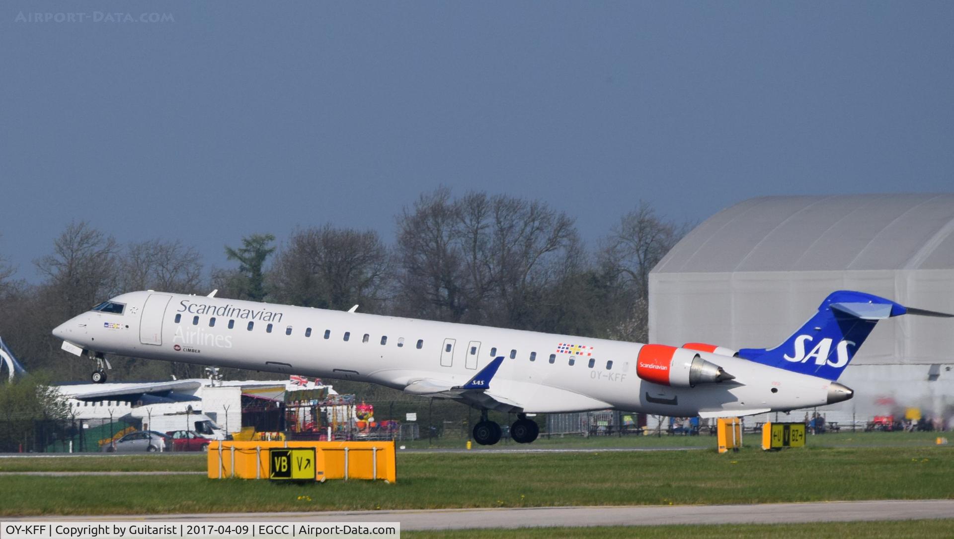 OY-KFF, 2009 Bombardier CRJ-900 (CL-600-2D24) C/N 15231, At Manchester