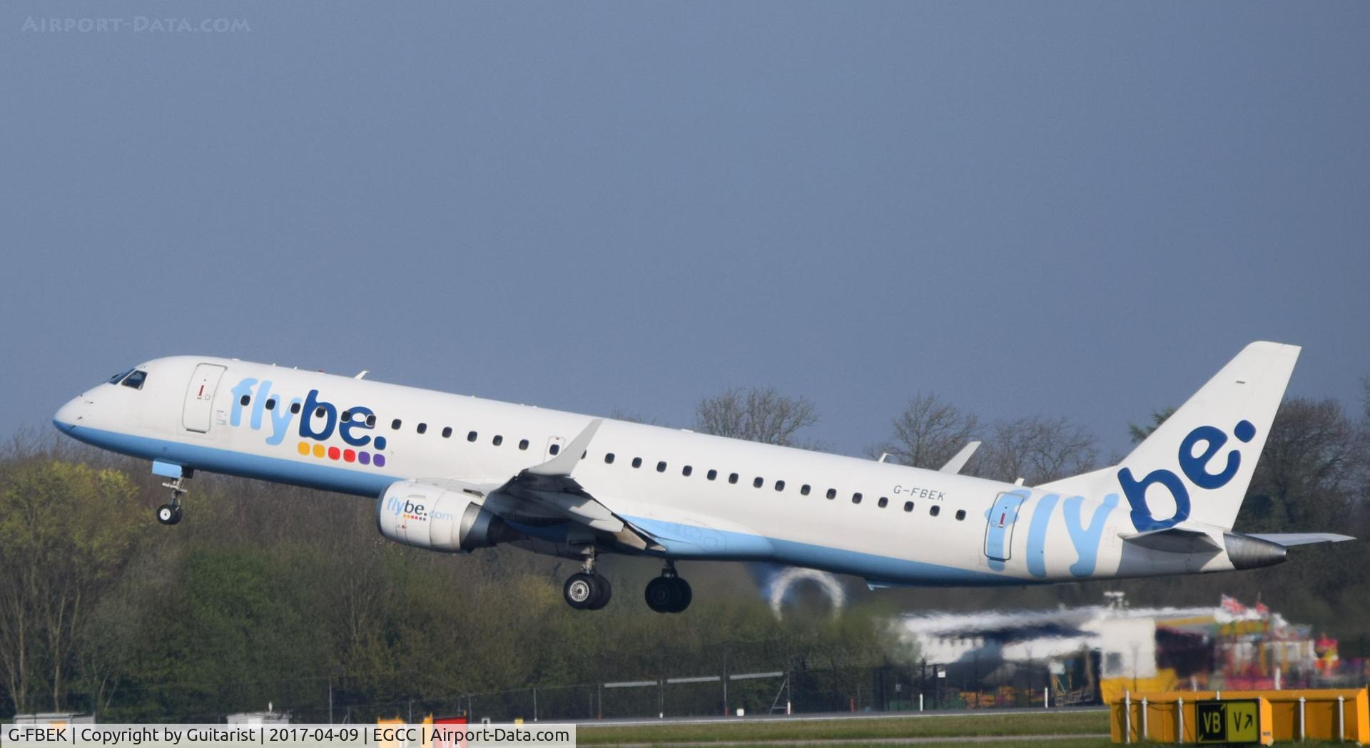 G-FBEK, 2008 Embraer 195LR (ERJ-190-200LR) C/N 19000168, At Manchester