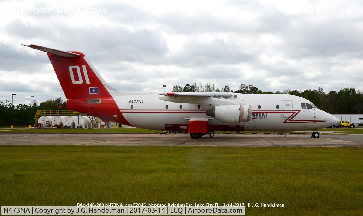 N473NA, 1985 British Aerospace BAe.146-200A C/N E2045, Tanker 01 at ready.