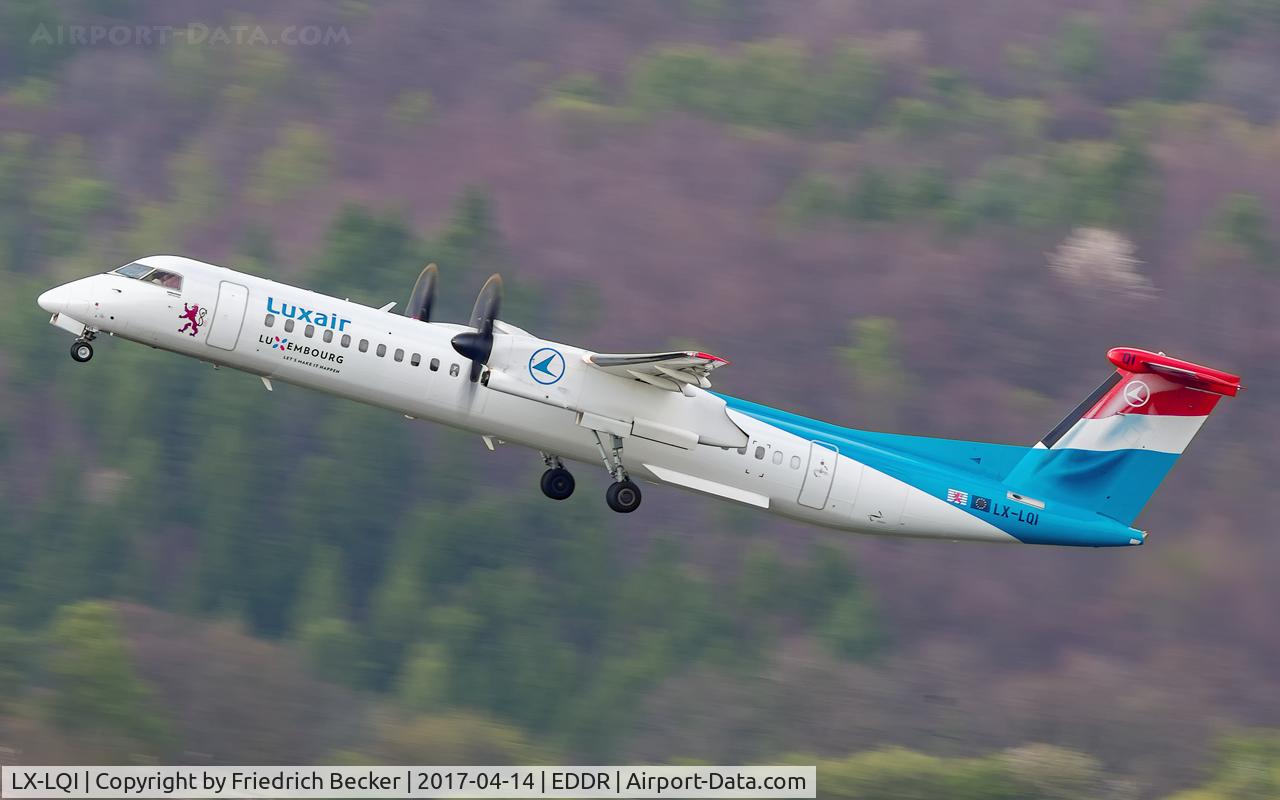 LX-LQI, 2016 Bombardier DHC-8-402Q Dash 8 Dash 8 C/N 4534, departure to HAM via RW27