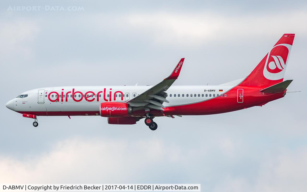 D-ABMV, 2013 Boeing 737-86J C/N 37785, inbound from Palma