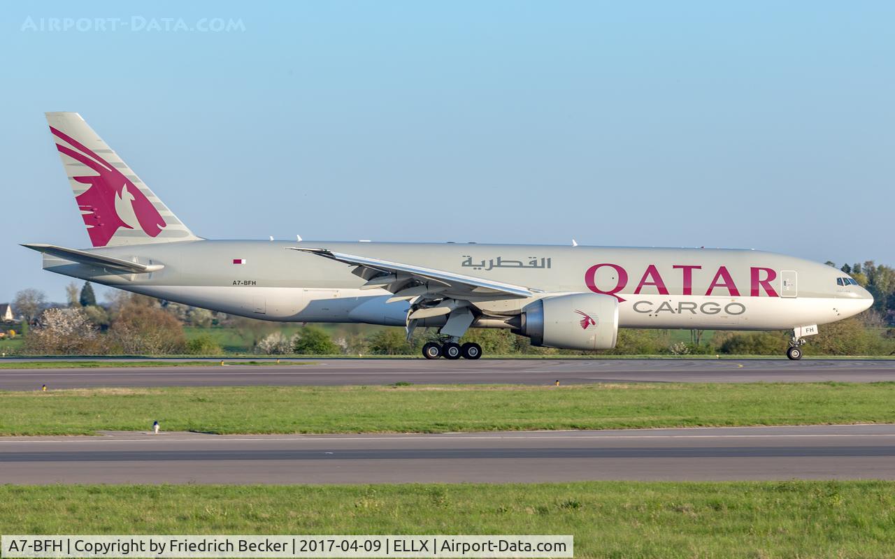 A7-BFH, 2015 Boeing 777-FDZ C/N 42298, decelerating after touchdown