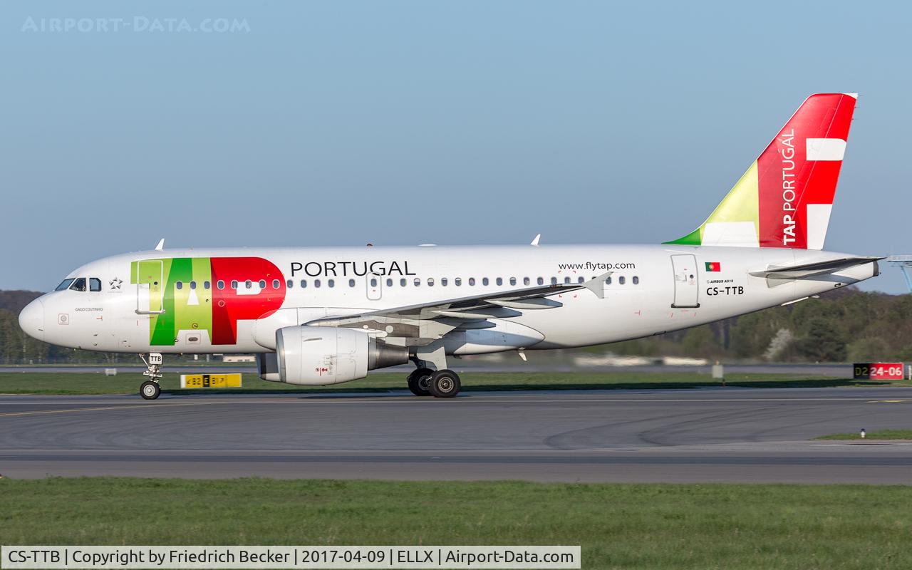 CS-TTB, 1997 Airbus A319-111 C/N 755, taxiing to the gate