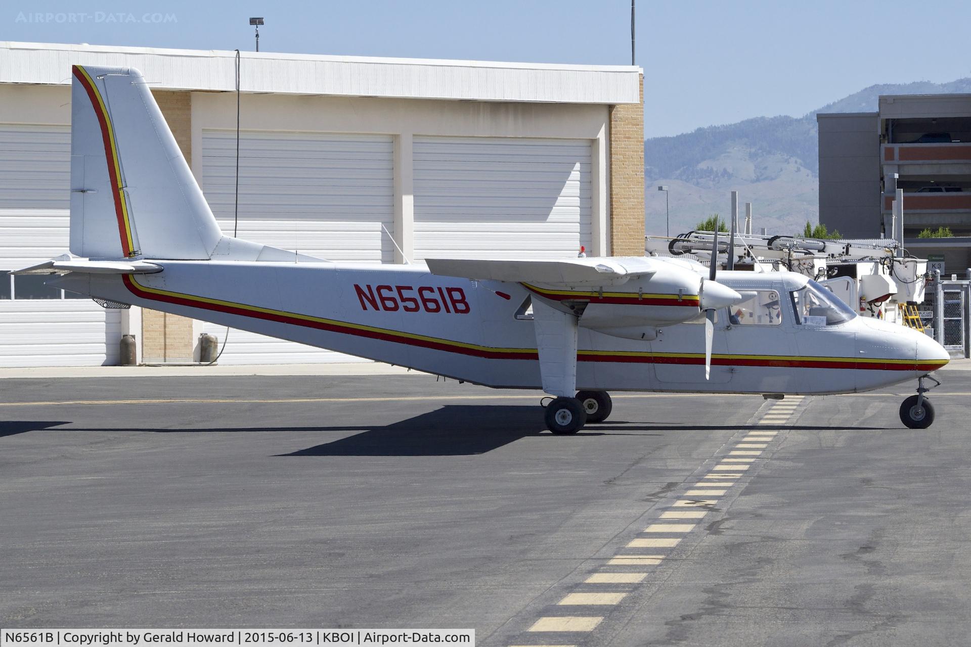 N6561B, 1976 Britten-Norman BN-2A-20 Islander C/N 520, Parked on the backcountry ramp.