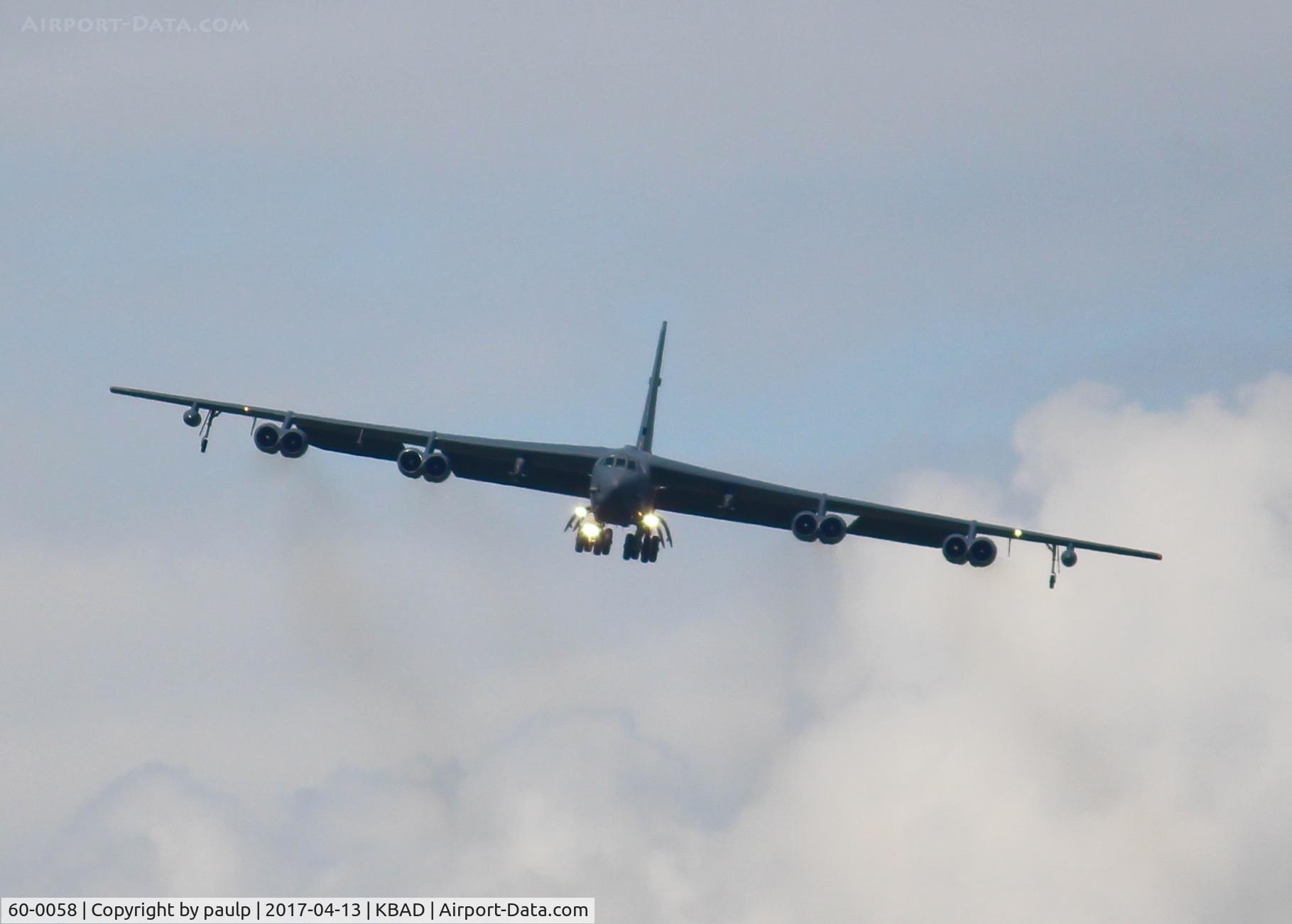60-0058, 1960 Boeing B-52H-160-BW Stratofortress C/N 464423, At Barksdale Air Force Base.