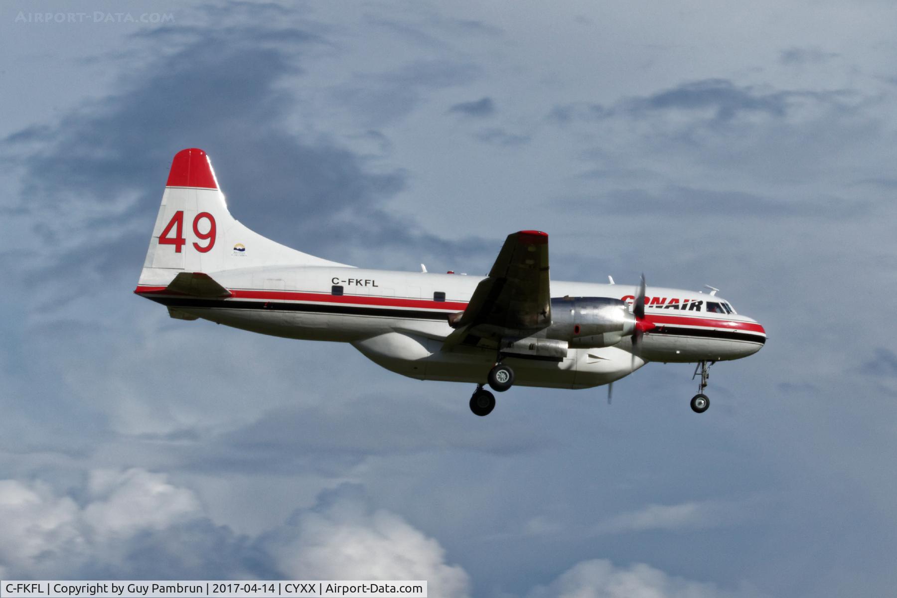 C-FKFL, 1957 Convair CV-580 C/N 465, Landing