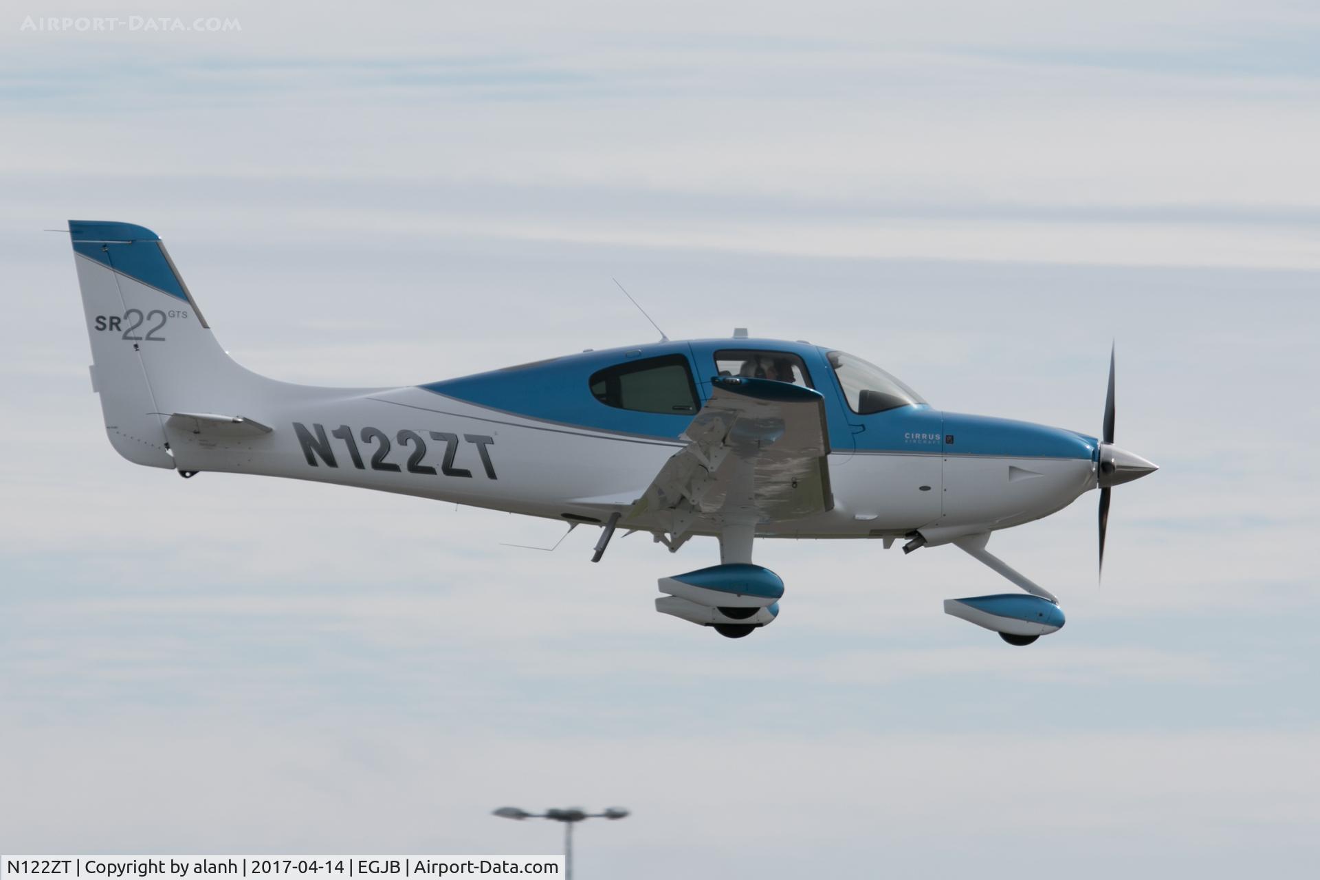 N122ZT, 2012 Cirrus SR-22 GTS X Carbon C/N 3828, Landing at Guernsey