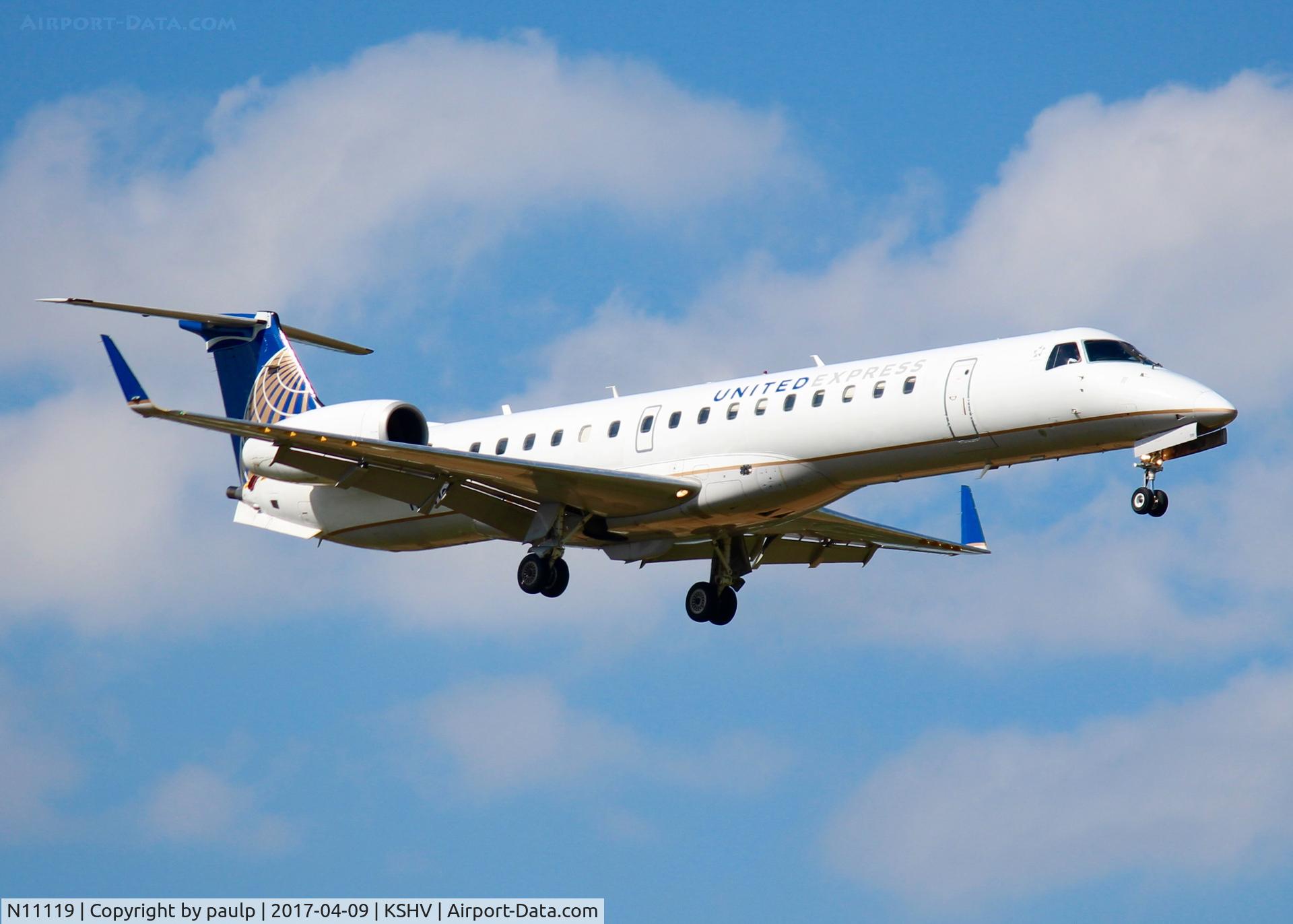 N11119, 2002 Embraer ERJ-145XR (EMB-145XR) C/N 145677, At Shreveport Regional.