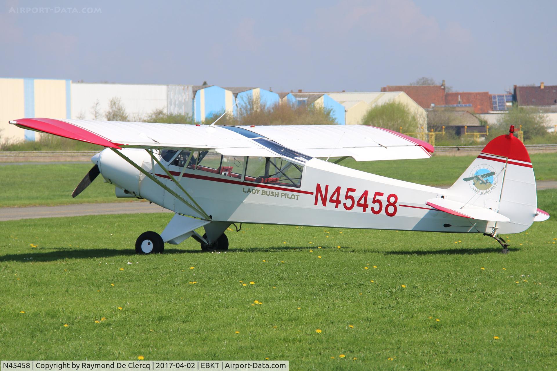 N45458, Piper PA-18-150 Super Cub C/N 18-8553, Visitor at Wevelgem.