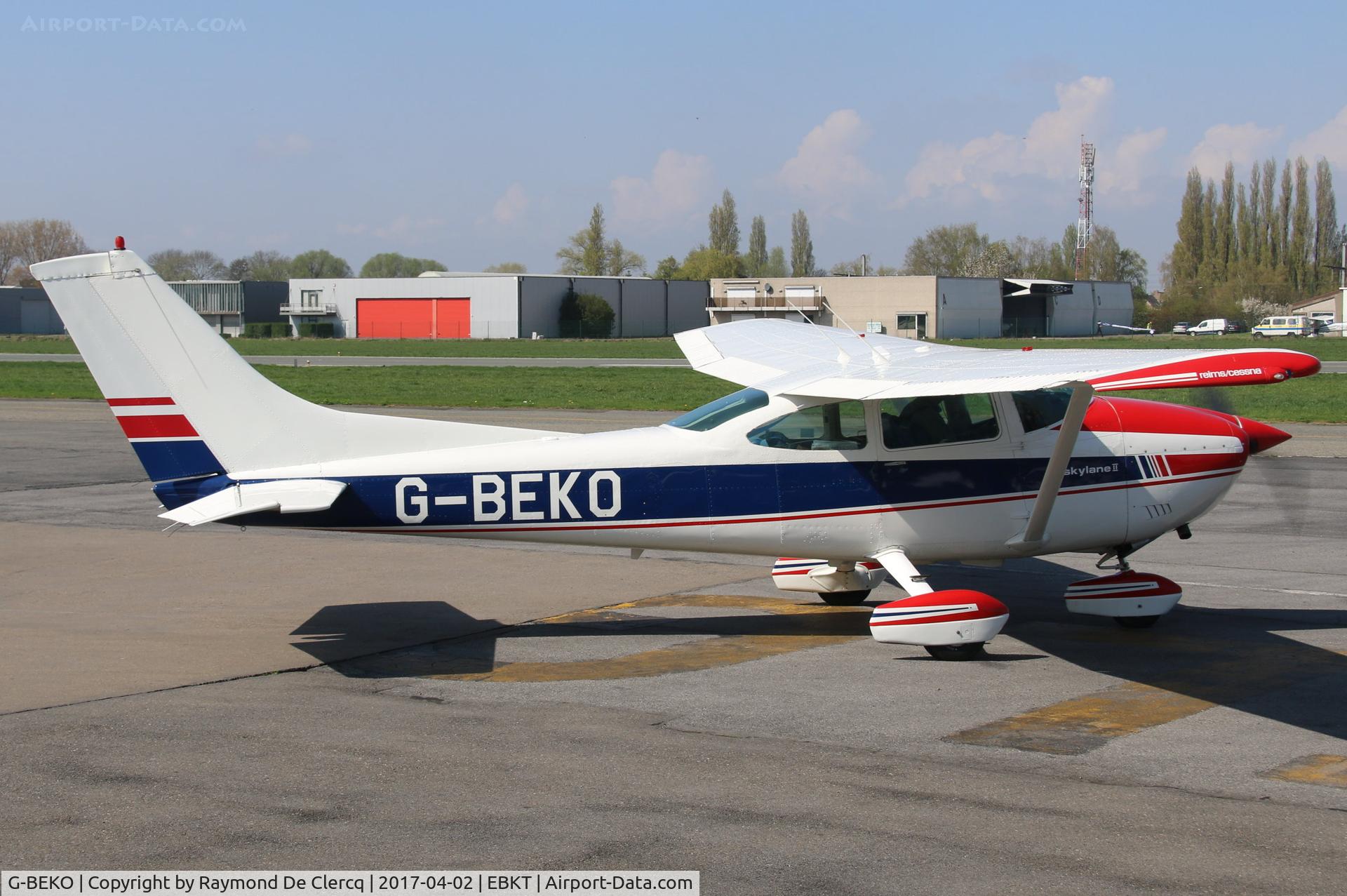 G-BEKO, 1977 Reims F182Q Skylane C/N F1820037, Visitor at Wevelgem.