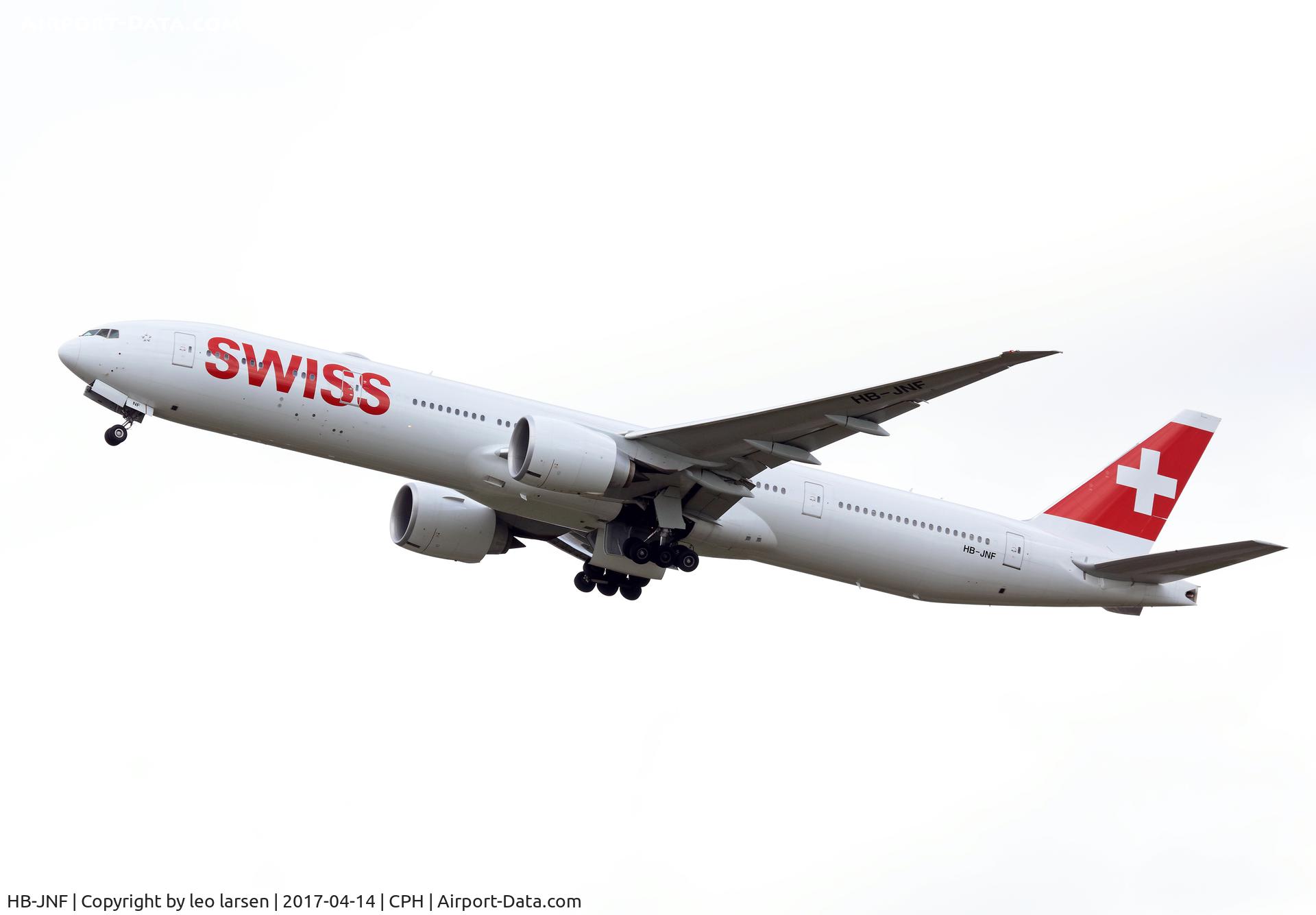 HB-JNF, 2016 Boeing 777-3DE/ER C/N 44587, copenhagen 14.4.2017