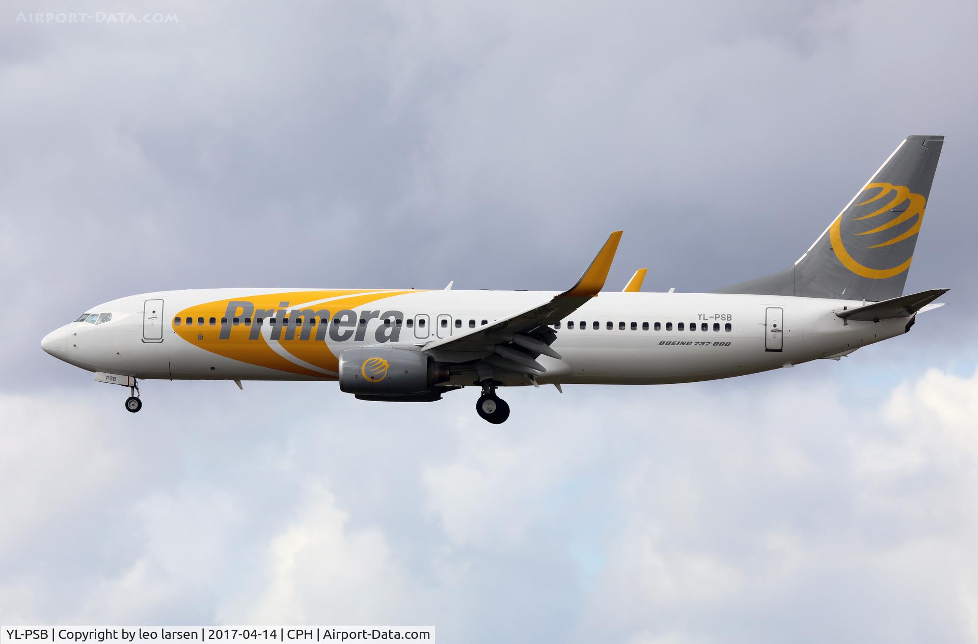 YL-PSB, 2007 Boeing 737-8Q8 C/N 30722, Copenhagen 14.4.2014