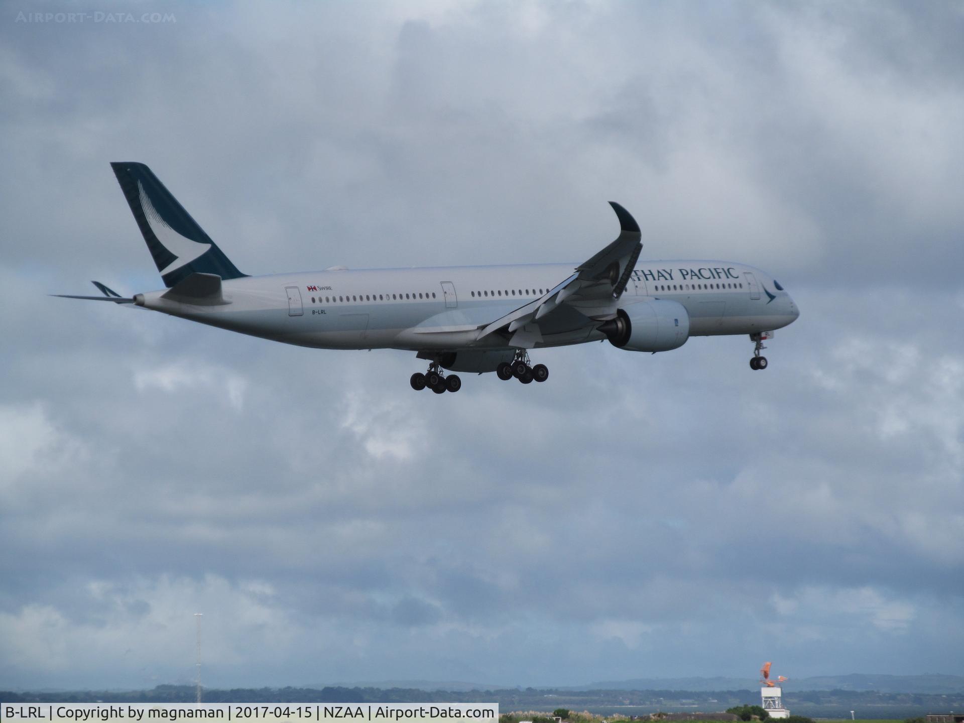 B-LRL, 2017 Airbus A350-941 C/N 072, nearly down