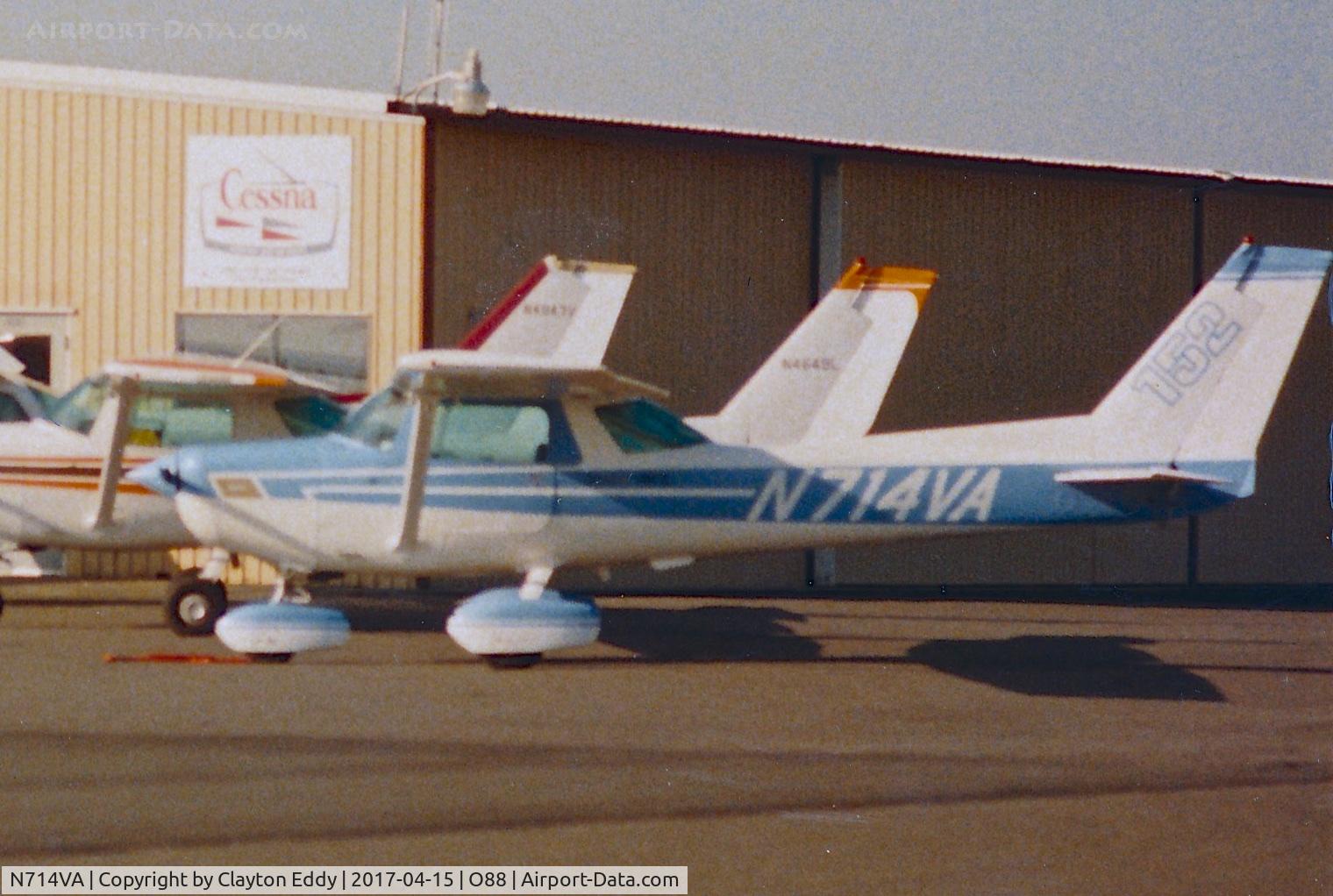 N714VA, Cessna 152 C/N 15279456, Old Rio Vista Airport California. Early 1980's?