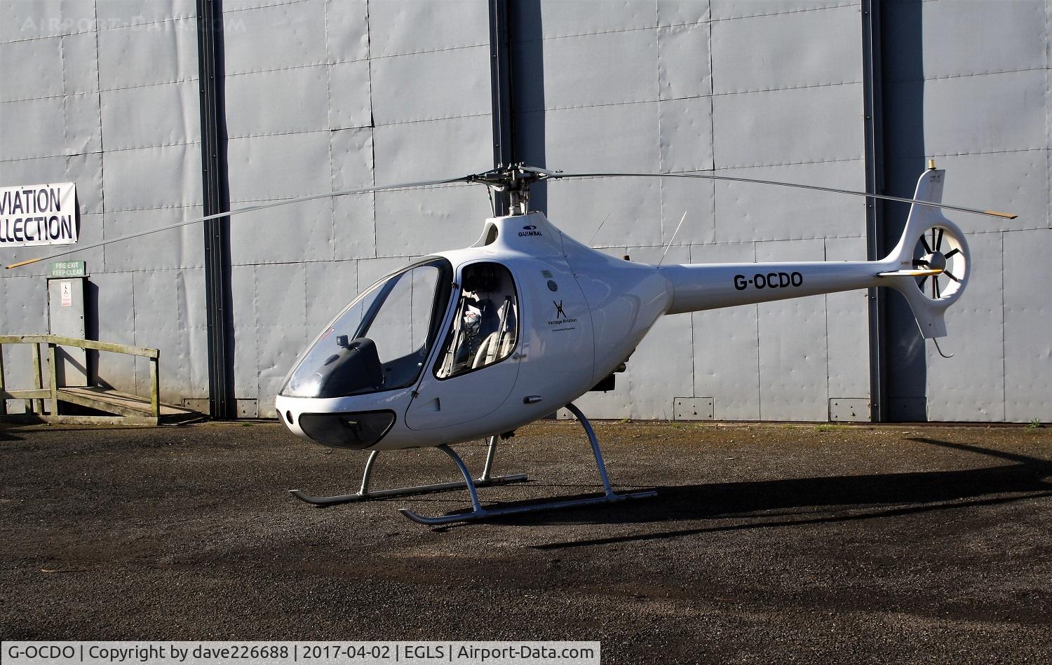 G-OCDO, 2016 Guimbal Cabri G2 C/N 1133, G OCDO outside the museum hanger at Old Sarum