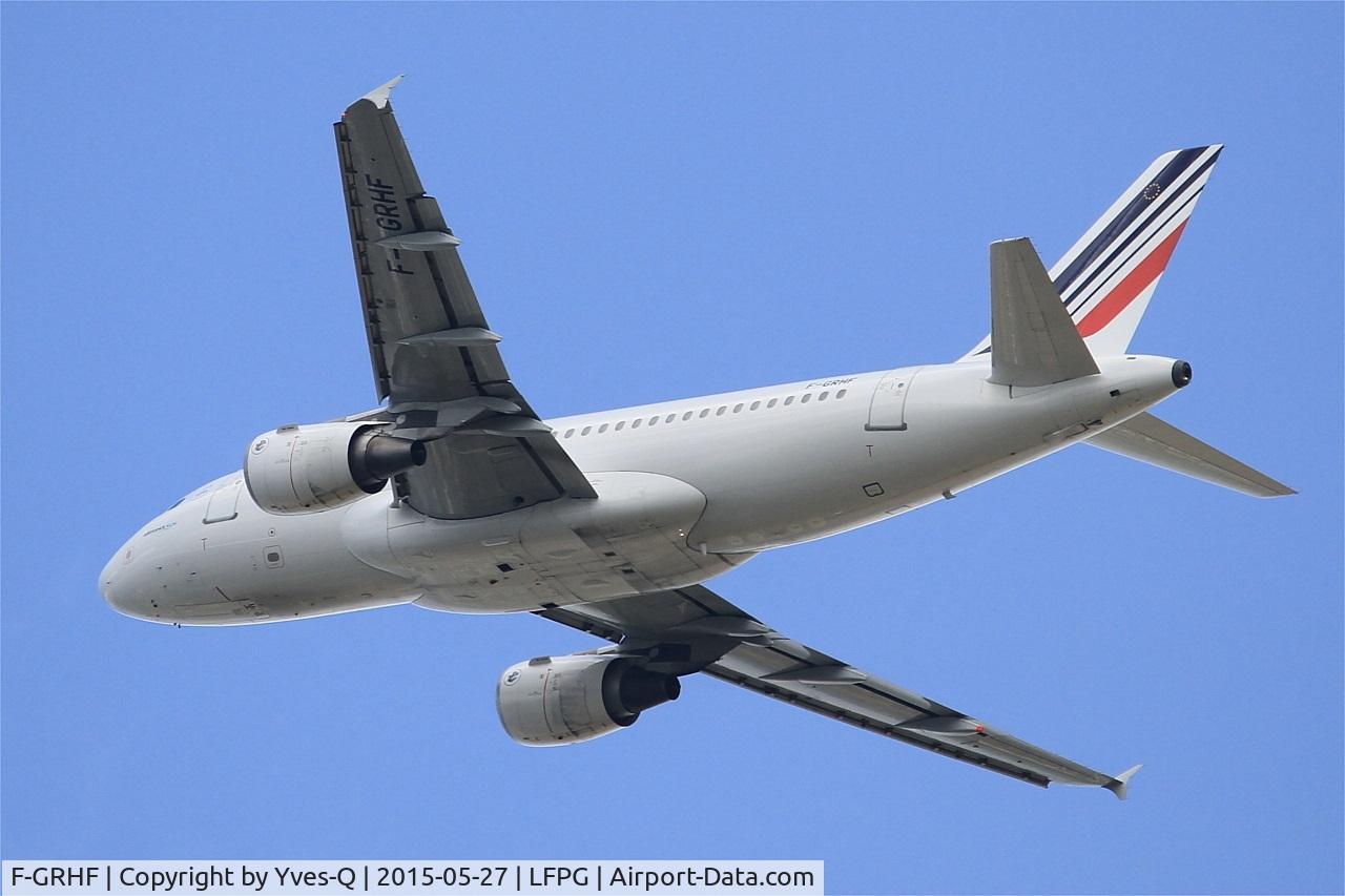 F-GRHF, 1999 Airbus A319-111 C/N 1025, Airbus A319-111, Take off Rwy 27L, Roissy Charles De Gaulle Airport (LFPG-CDG)