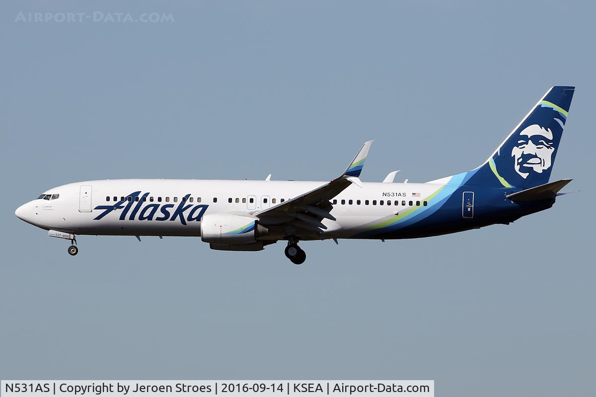 N531AS, 2010 Boeing 737-890 C/N 35199, ksea