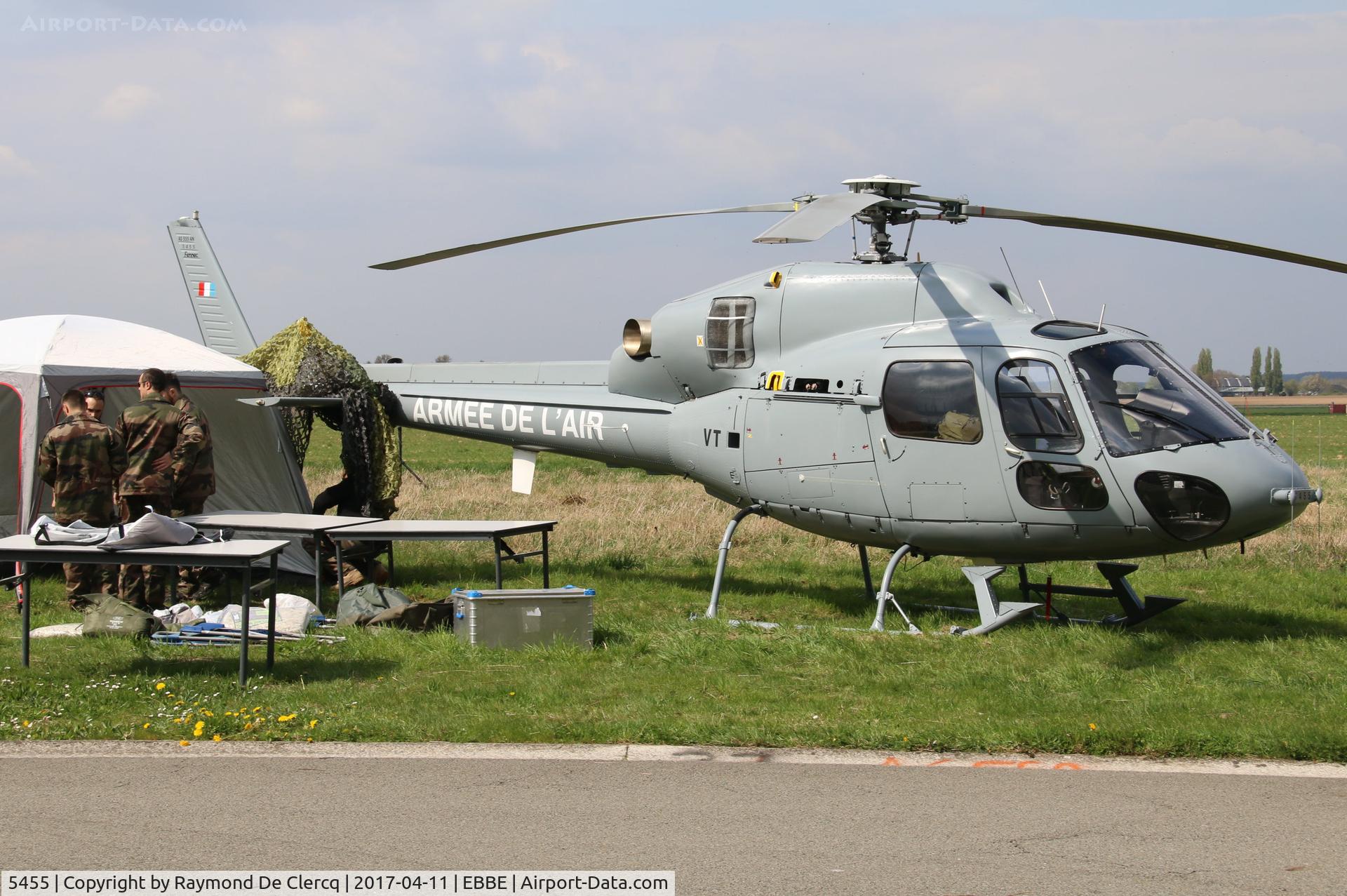 5455, Aérospatiale AS-555AN Fennec C/N 5455, 5455 with radio ident F-RAVT at the Helidays Beauvechain.