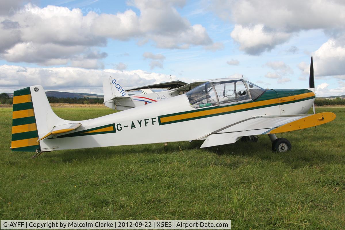 G-AYFF, 1971 Rollason Druine D-62B Condor C/N RAE/647, Rollason Druine D-62B Condor, Eshott Airfield, UK. September 22nd 2012.