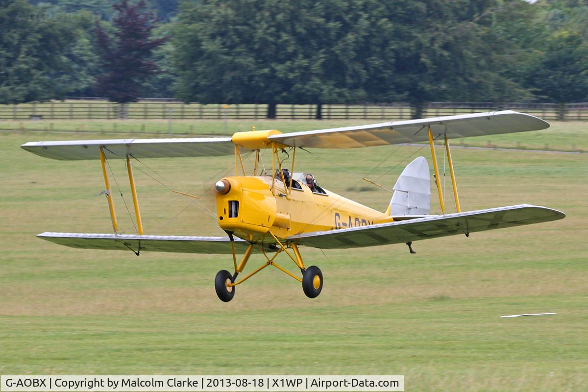 G-AOBX, 1940 De Havilland DH-82A Tiger Moth II C/N 83653, De Havilland DH-82A Tiger Moth II at The De Havilland Moth Club's 28th International Moth Rally at Woburn Abbey. August 18th 2013.