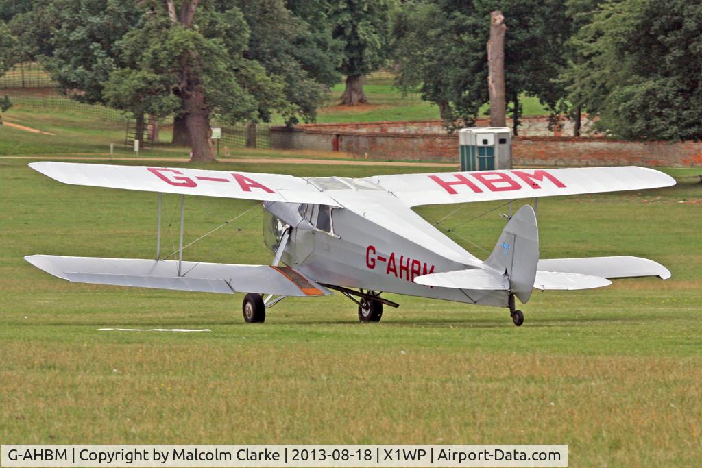 G-AHBM, 1935 De Havilland DH.87B Hornet Moth C/N 8126, De Havilland DH.87B Hornet Moth at The De Havilland Moth Club's 28th International Moth Rally at Woburn Abbey. August 18th 2013.