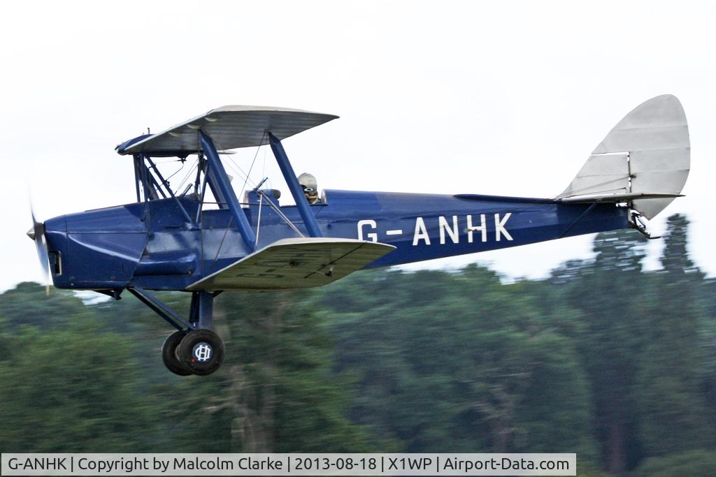 G-ANHK, 1939 De Havilland DH-82A Tiger Moth II C/N 82442, De Havilland DH-82A Tiger Moth II at The De Havilland Moth Club's 28th International Moth Rally at Woburn Abbey. August 18th 2013.