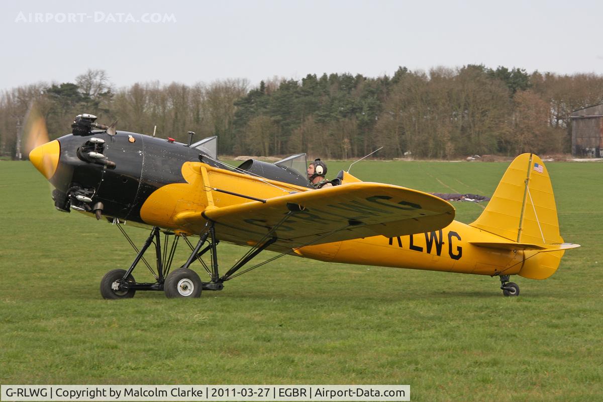 G-RLWG, 1942 Ryan PT-22 Recruit (ST3KR) C/N 1716, Ryan PT-22 Recruit (ST3KR) at at Breighton Airfield's All Comers Spring Fly-In, Mar 27th 2011.