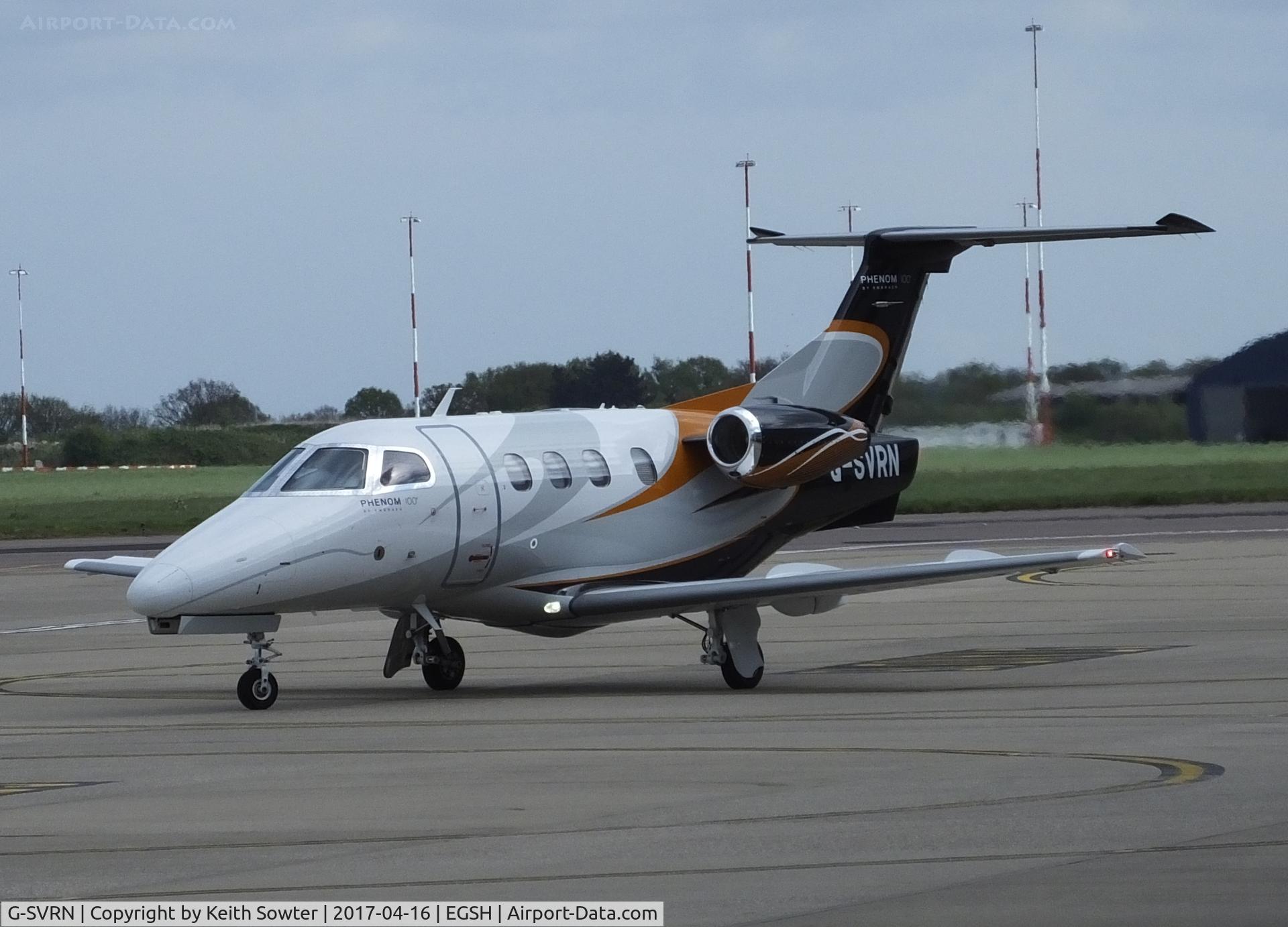 G-SVRN, 2009 Embraer EMB-500 Phenom 100 C/N 50000112, Taxying for departure