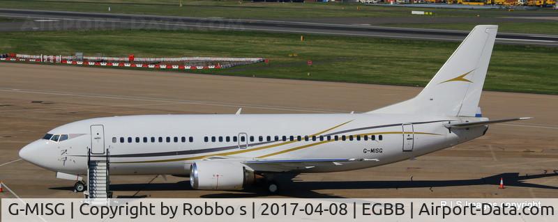 G-MISG, 1995 Boeing 737-3L9 C/N 27833, Ex Bmi baby Boeing 737/300 G-OGBD now G-MISG of Cello Aviation seen at Birmingham Airport.