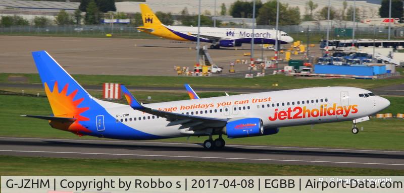 G-JZHM, 2016 Boeing 737-8MG C/N 63570, G-JZHM in the Jet 2 Holidays colours at Birmingham Airport.