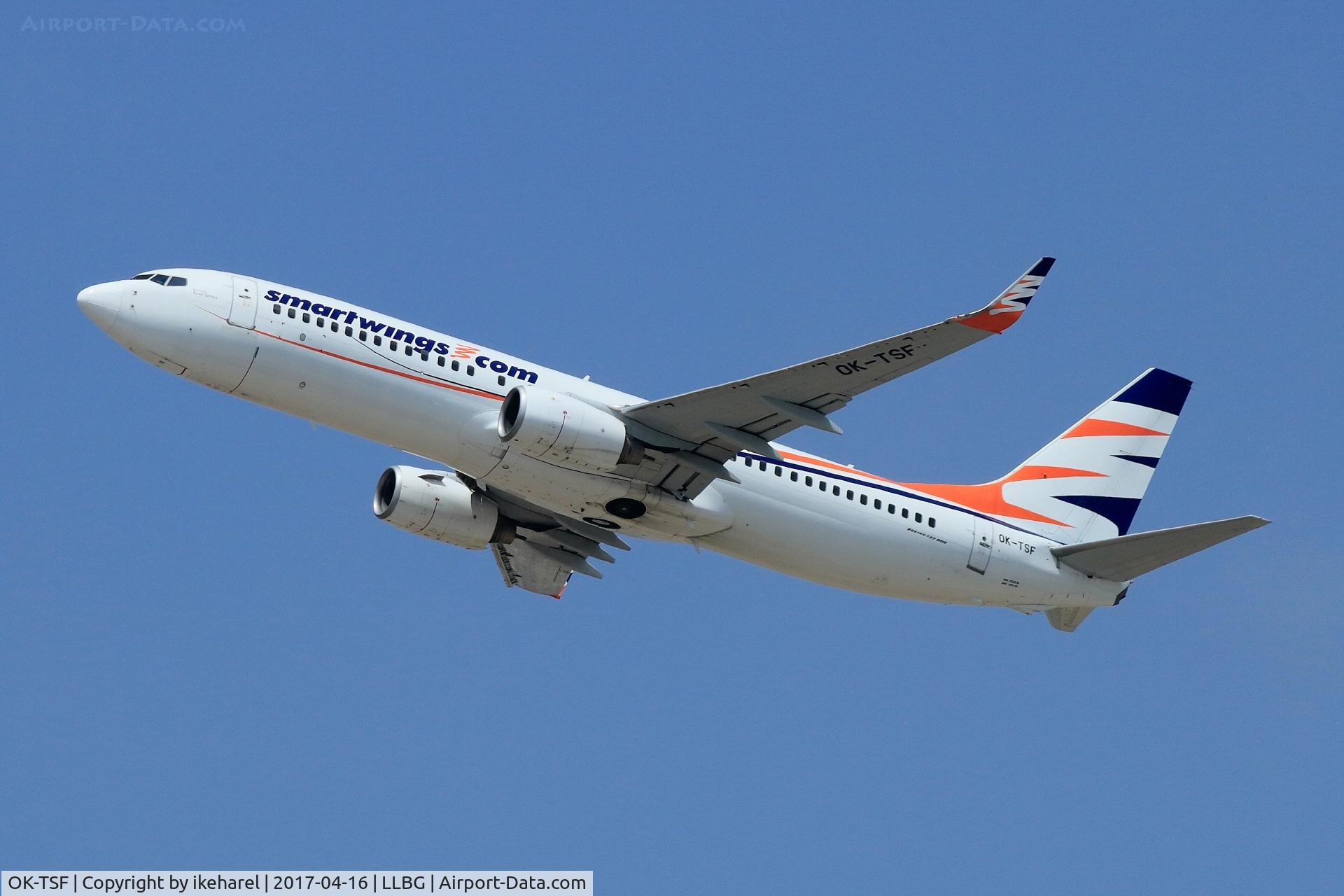 OK-TSF, 2008 Boeing 737-8GJ C/N 37360, SmartWings plane on lease to Arkia, flying to Heraklion, Greece.