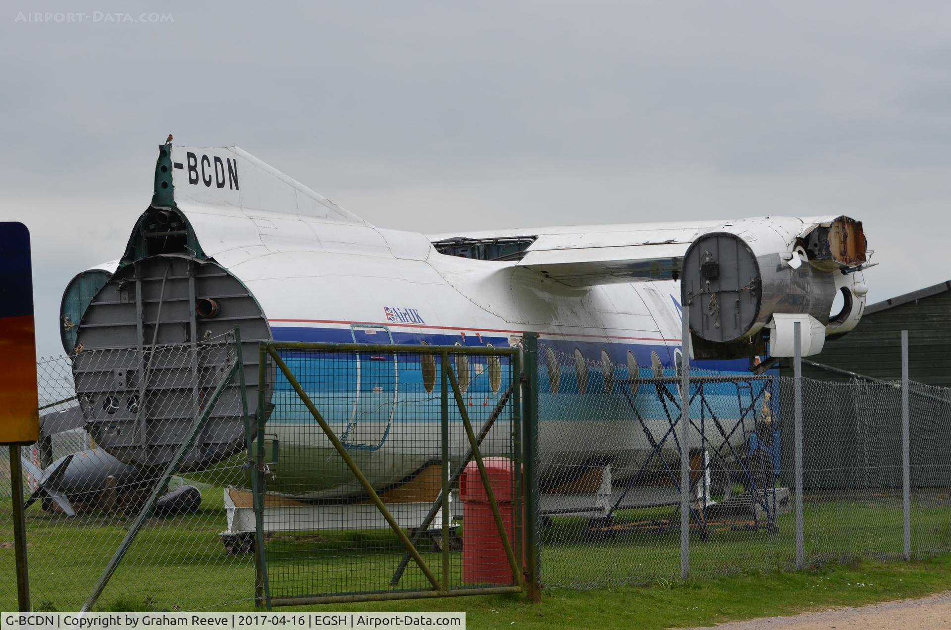 G-BCDN, 1963 Fokker F-27-200 Friendship C/N 10201, Recent addition to the aviation museum at Norwich.