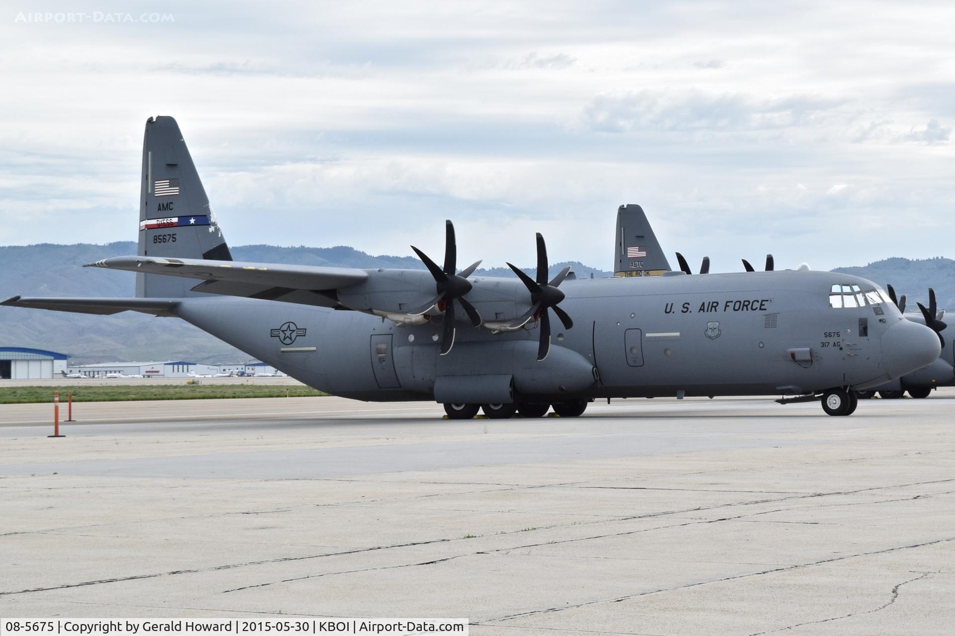 08-5675, 2008 Lockheed Martin C-130J-30 Super Hercules C/N 382-5675, Parked on the south GA ramp. 317th Airlift Group, Dyess AFB, TX.