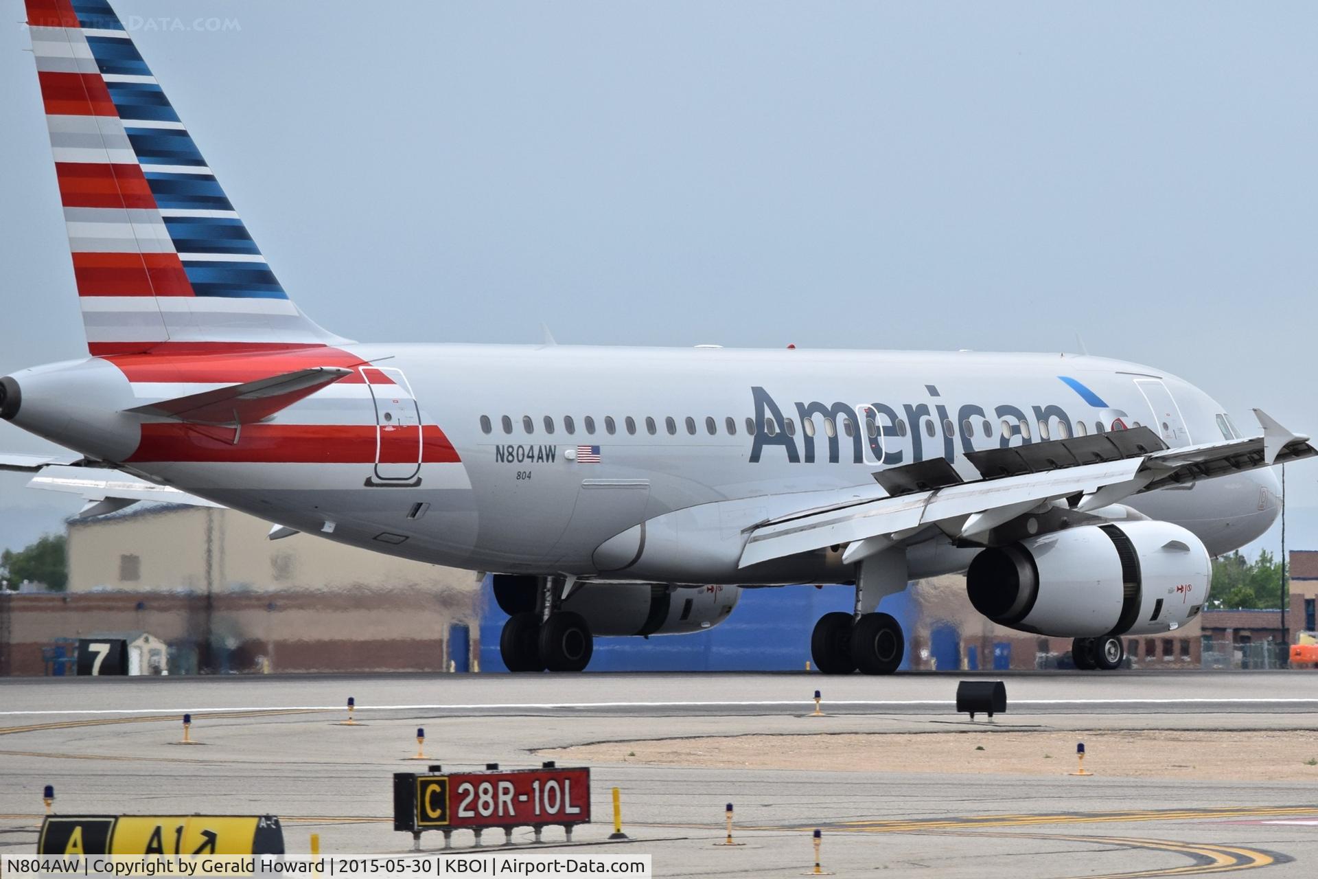 N804AW, 1999 Airbus A319-132 C/N 1043, Landing roll out on RWY 28R.