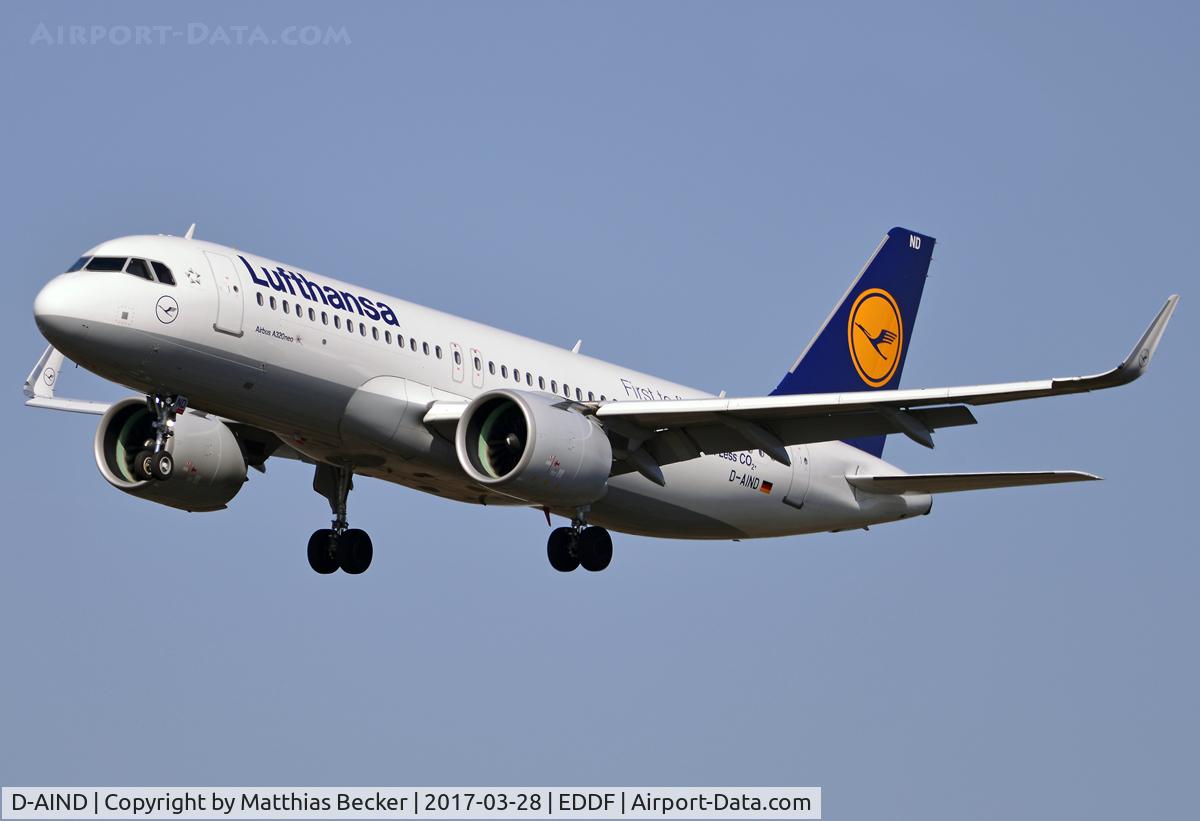 D-AIND, 2016 Airbus A320-271NEO C/N 7078, D-AIND