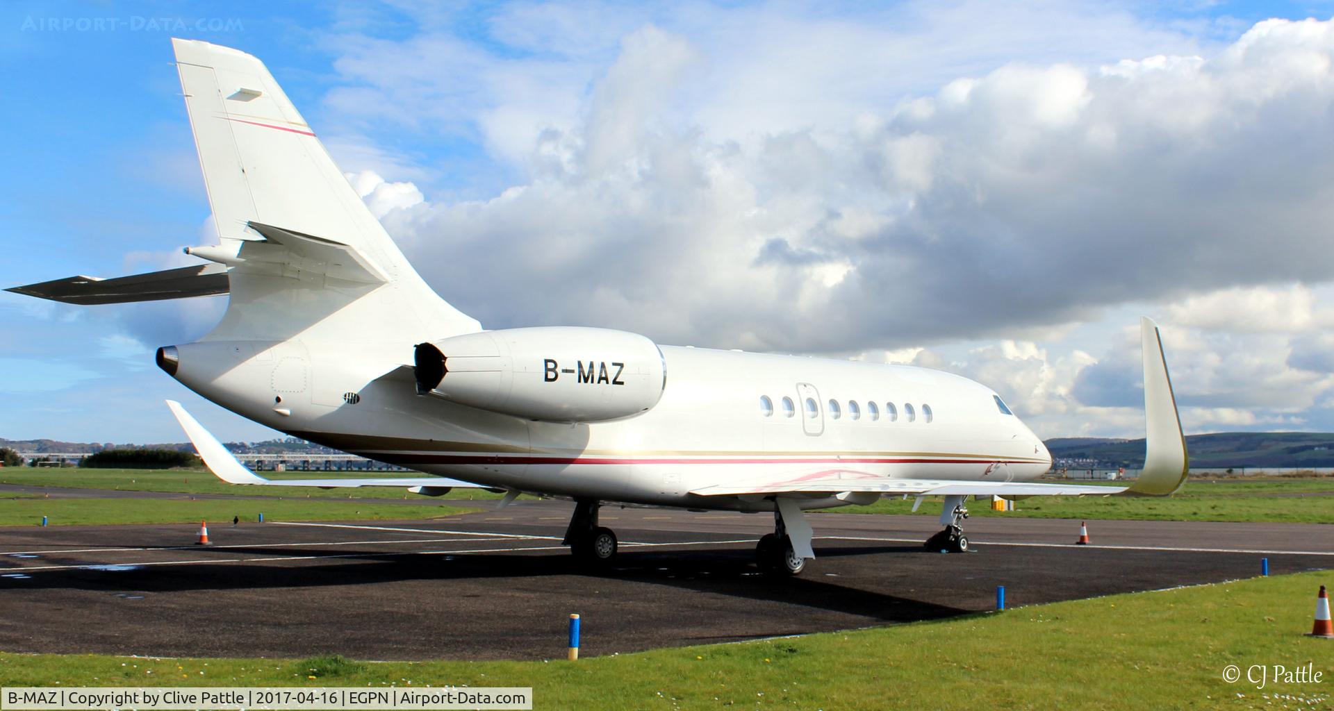 B-MAZ, 2009 Dassault Falcon 2000LX C/N 186, Parked up at Dundee