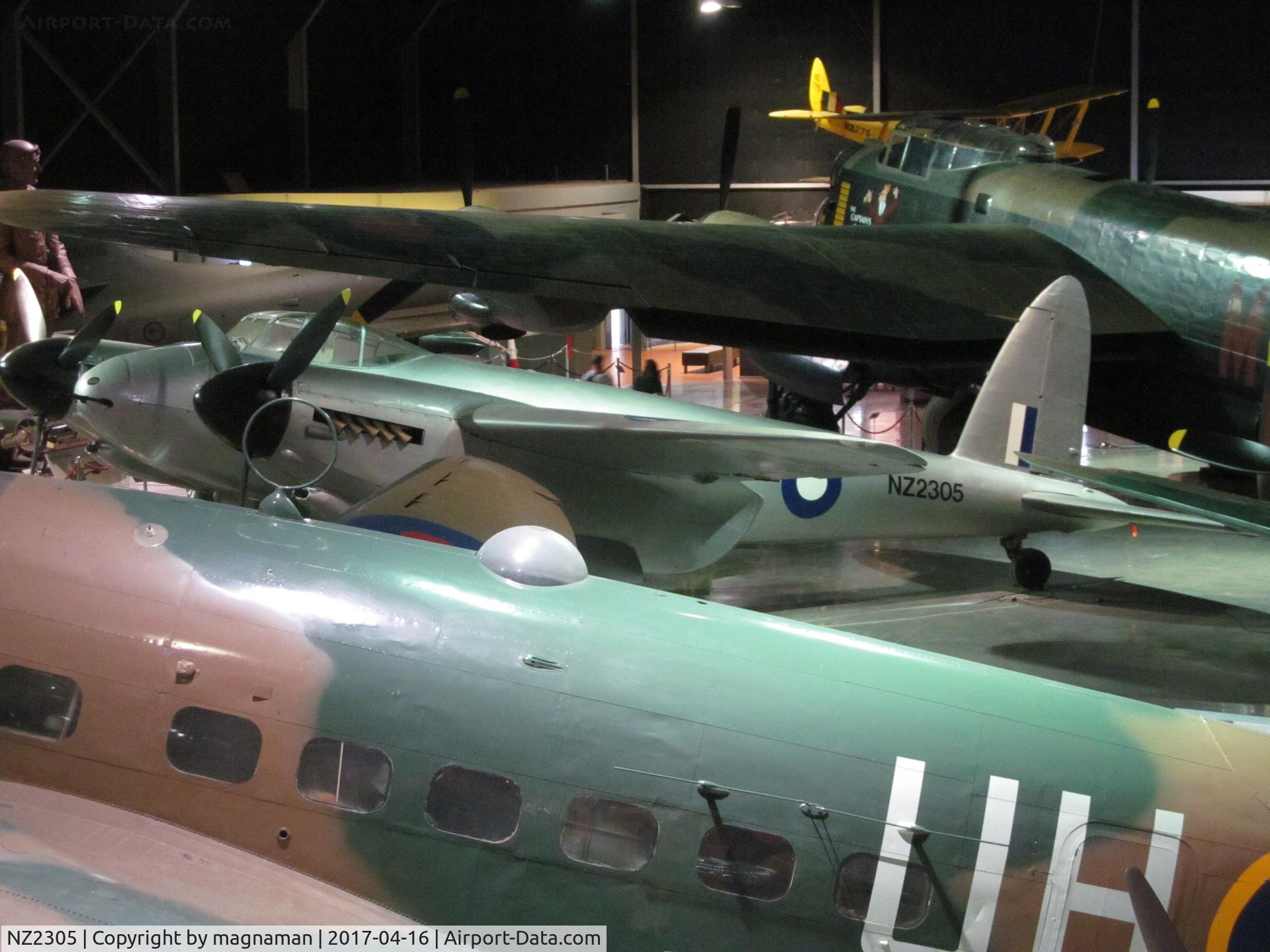 NZ2305, 1946 De Havilland DH-98 Mosquito T.43 C/N A52-1053, view from balcony at MOTAT