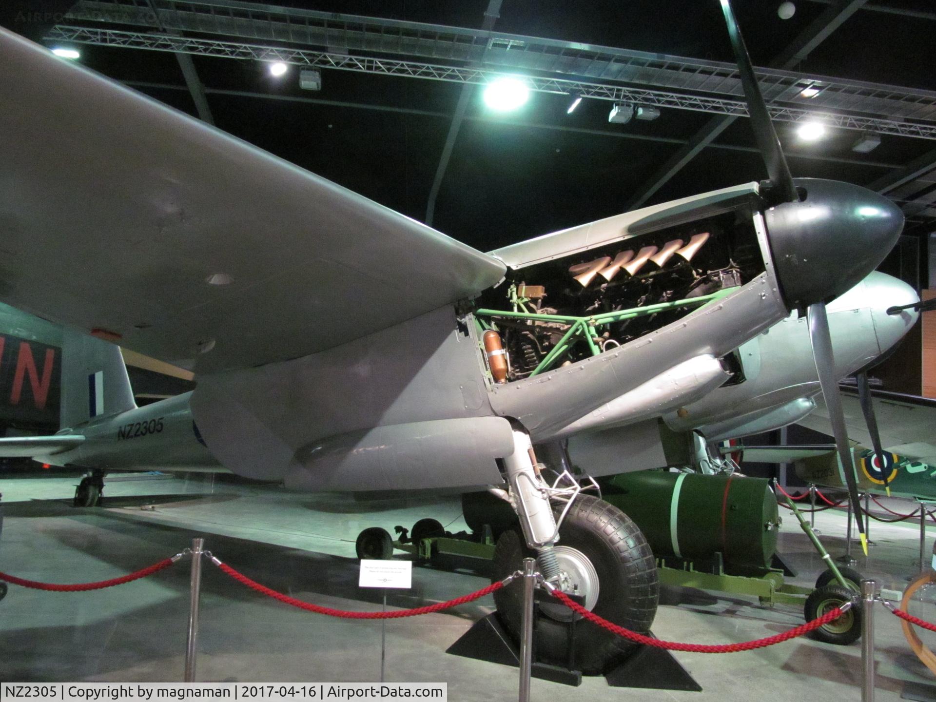 NZ2305, 1946 De Havilland DH-98 Mosquito T.43 C/N A52-1053, engine view of mossy