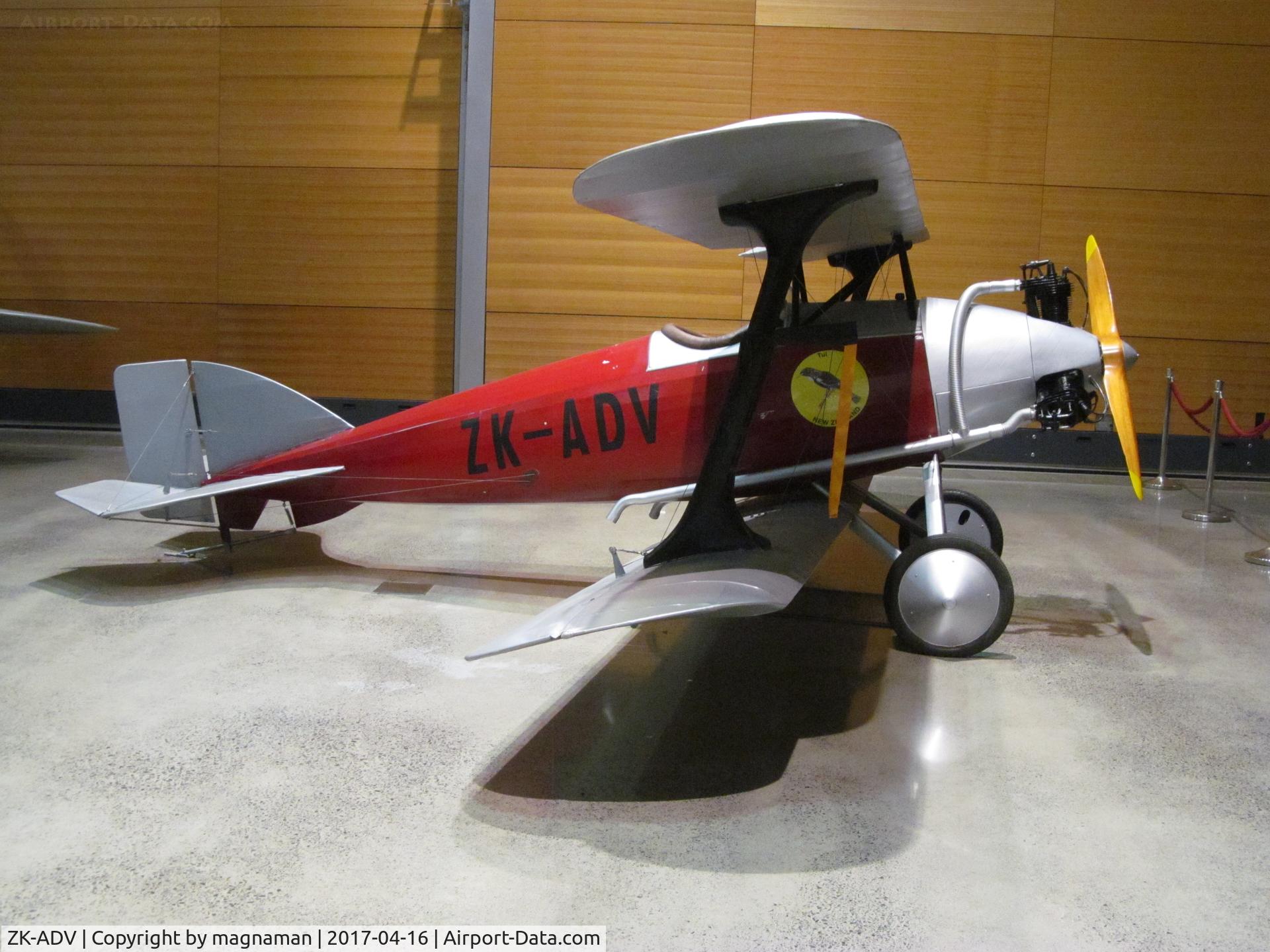 ZK-ADV, 1934 Tui Sports  C/N Not found ZK-ADV, original engine within replica airframe - at MOTAT