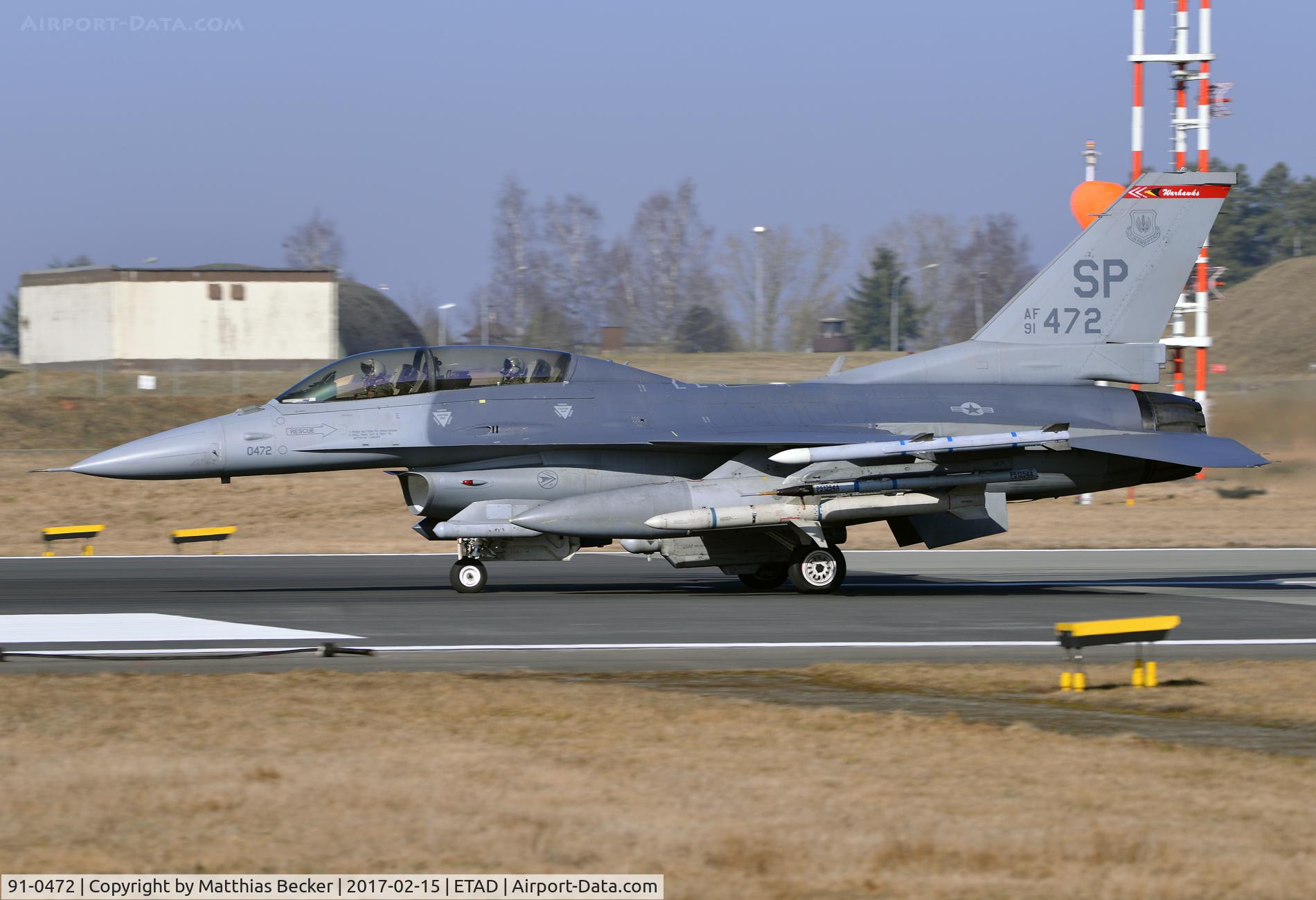 91-0472, General Dynamics F-16D Fighting Falcon C/N CD-27, 91-0472
