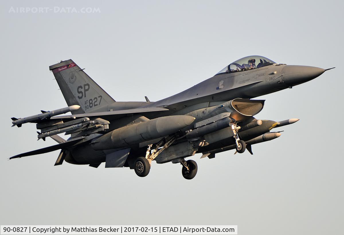 90-0827, 1990 General Dynamics F-16CM Fighting Falcon C/N CC-27, 90-0827