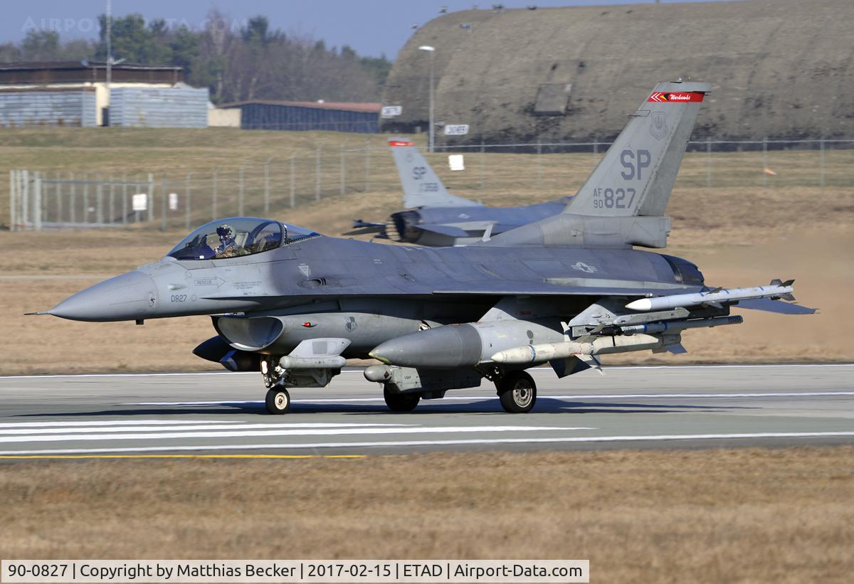 90-0827, 1990 General Dynamics F-16CM Fighting Falcon C/N CC-27, 90-0827