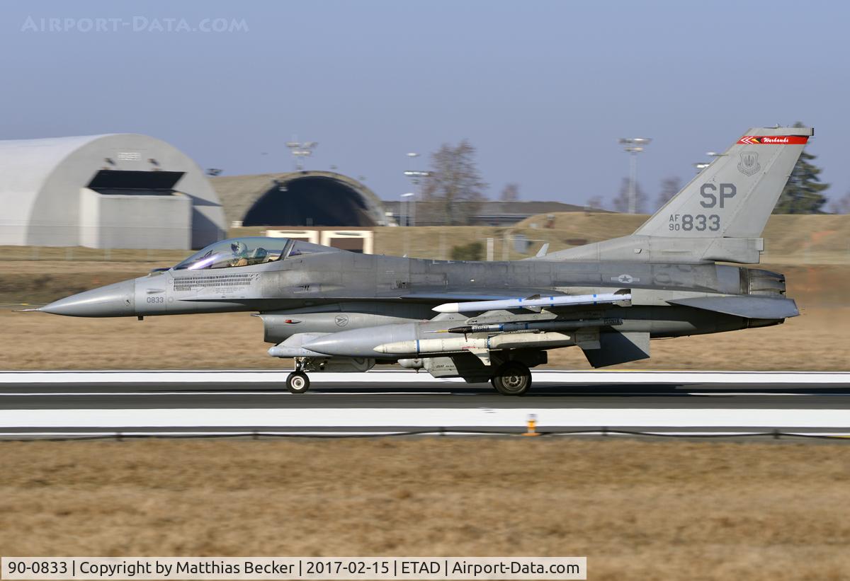 90-0833, General Dynamics F-16CG Night Falcon C/N CC-33, 90-0833