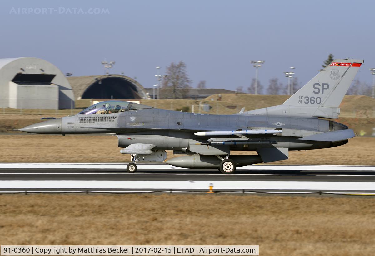 91-0360, 1993 General Dynamics F-16CJ Fighting Falcon C/N CC-58, 91-0360