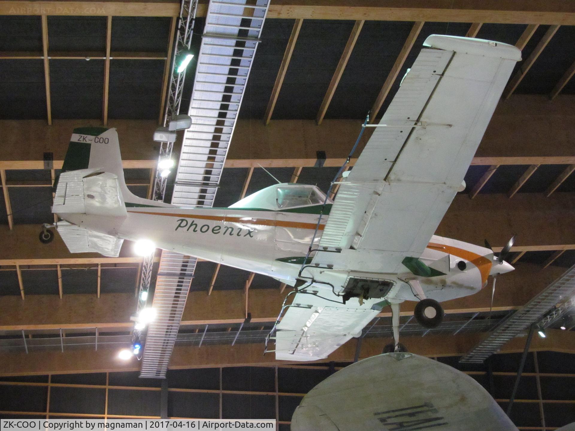 ZK-COO, Cessna A188 Agwagon C/N A188-0024, at MOTAT just hanging
