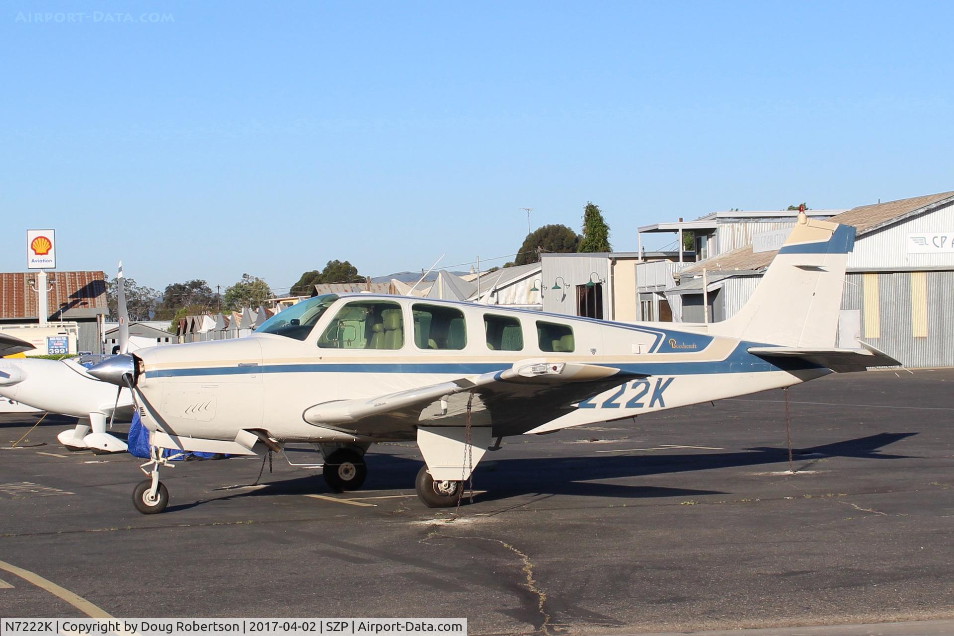 N7222K, 1984 Beech A36 Bonanza 36 C/N E-2164, 1984 Beech A36 BONANZA, Continental IO-550-B 300 Hp
