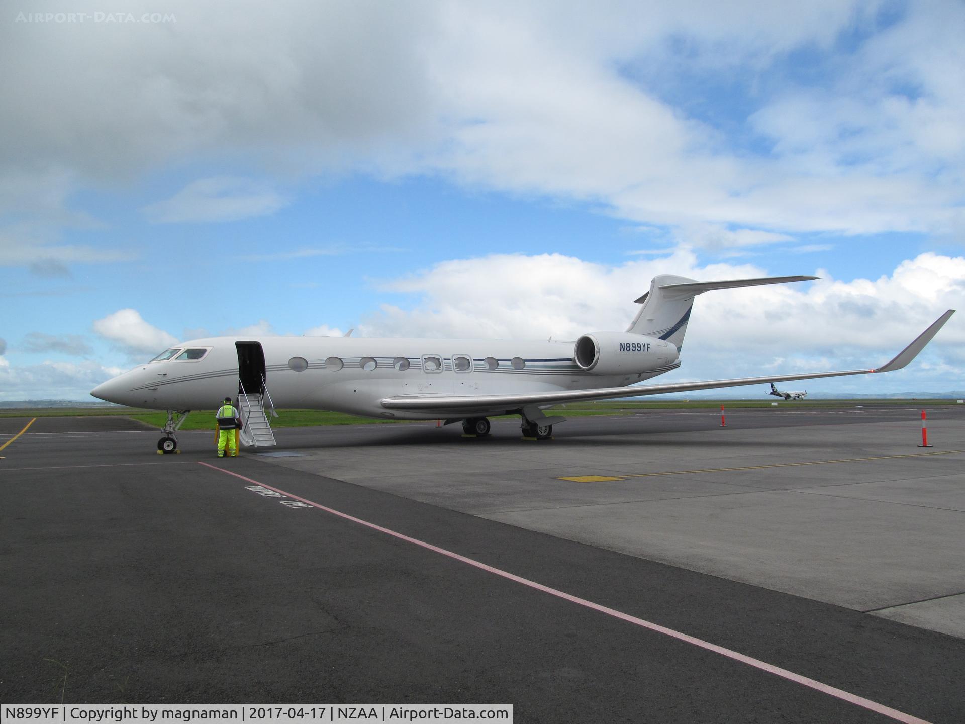 N899YF, 2015 Gulfstream Aerospace G650 (G-VI) C/N 6127, just arrived at AKL having come from Oz and routed all way up coast from queenstown area.